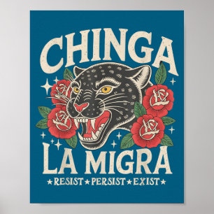 Poster Chinga la migra pour le fascisme de l'immigration 