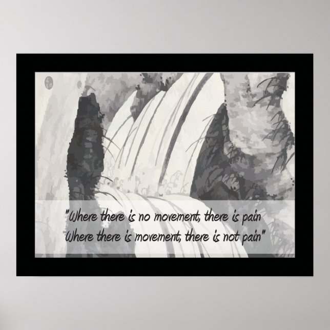 Poster Chinois traditionnel dire douleur (Devant)