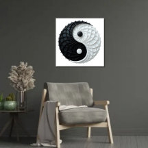 Poster chinois Yin Yang sur la dualité énergétique
