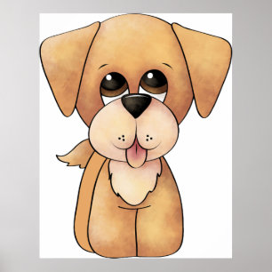 Poster Chiot Golden Retriever