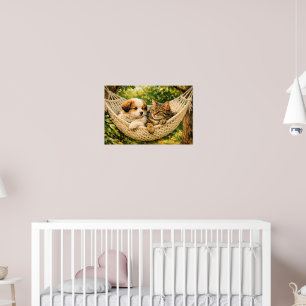 Poster Chiots et chatons,