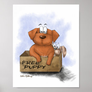 Poster Chiots Gratuits Plus 1 Dessin Animé