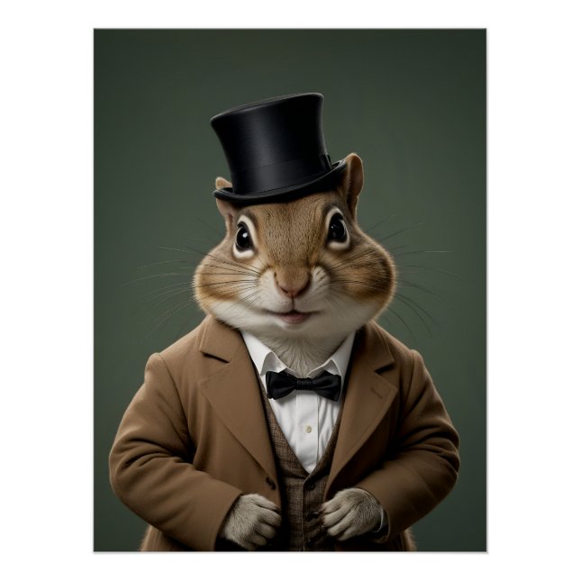 Poster Chipmunk victorien (Devant)