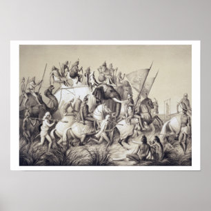 Poster Chir Singh, Maharaja des Sikhs avec le roi des