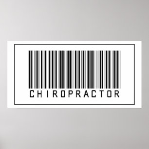 Poster Chiropracteur à code barre