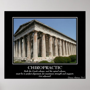 Poster chiropratique - Colonne/Couleur grecque