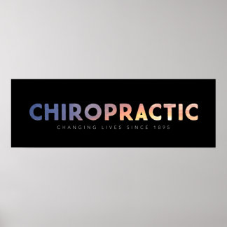 Poster Chiropratique - Depuis 1895 (noir)