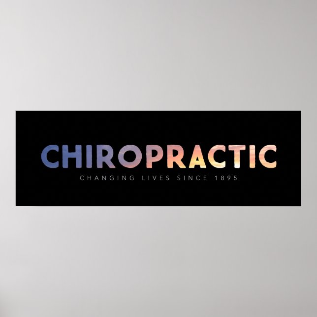 Poster Chiropratique - Depuis 1895 (noir) (Devant)