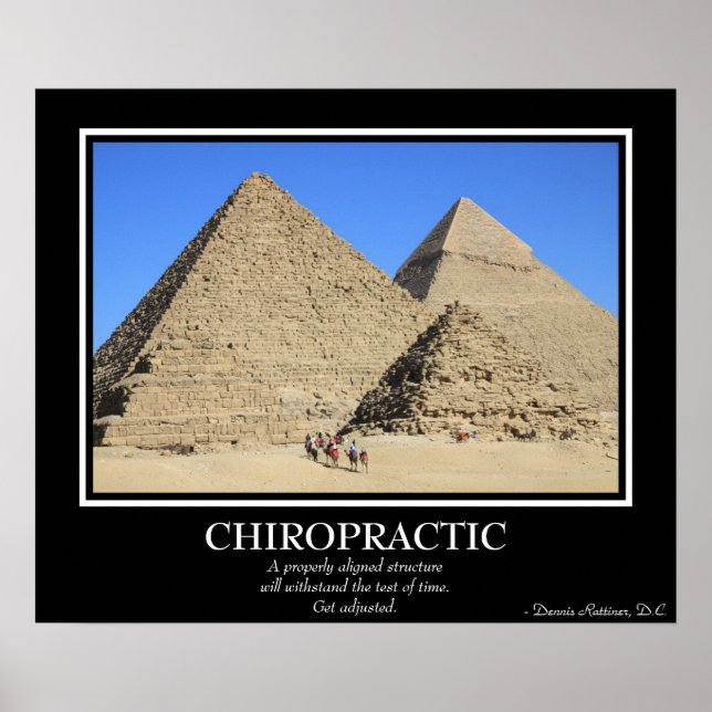 Poster chiropratique - Les grandes pyramides de Gi (Devant)
