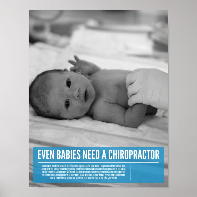 Poster chiropratique - les nourrissons ont besoin  (Devant)