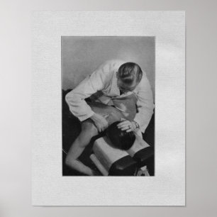 Poster Chiropratique - Réglage cervical Vintage Imprimer