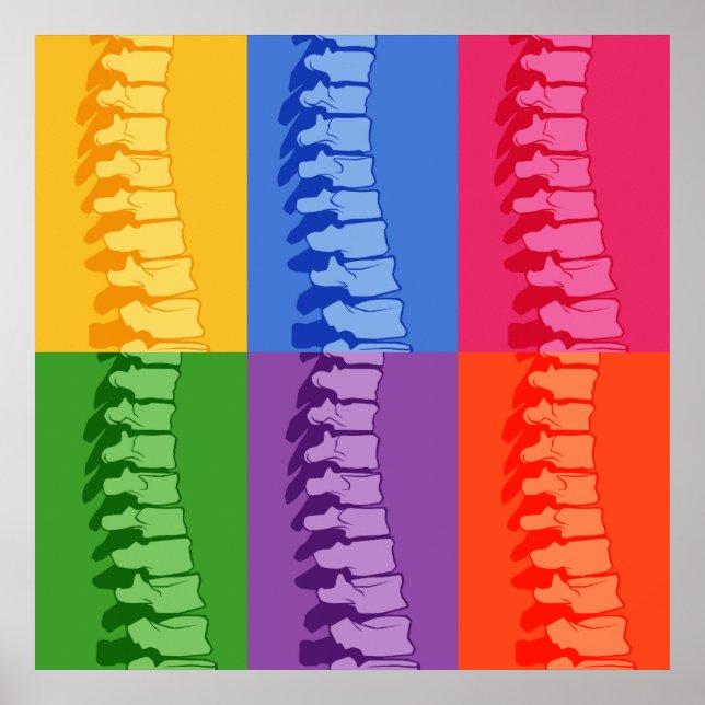Poster Chiropratique Spine Pop Art Print (Devant)
