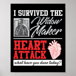 Poster Chirurgie cardiaque Survivor Veuve Maker Attaque c