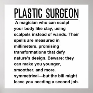 Poster Chirurgien plastique