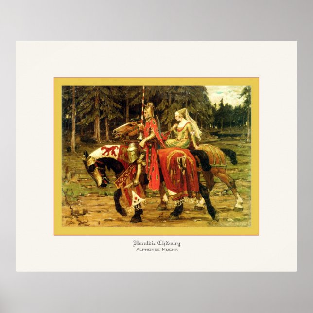 Poster Chivalence héraldique ~ Alphonse Mucha (Devant)