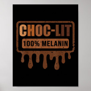 Poster Choc Lit Melanin Black Pride - Mois de l'histoire