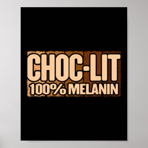 Poster Choc Lit Melanin Mois de l'Histoire des Noirs Fier