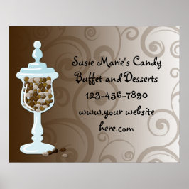 Poster Chocolat Candy Buffet Bar, Urn of Sweets