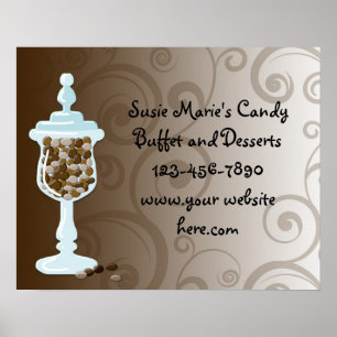 Poster Chocolat Candy Buffet Bar, Urn of Sweets
