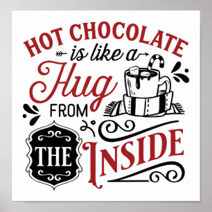 Poster Chocolat Chaud Hug Party