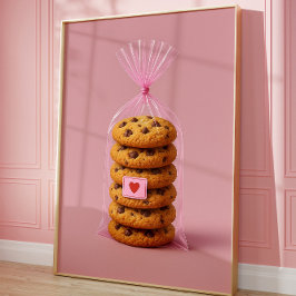 Poster Chocolat Chip Cookie Wall Art, Cuisine mignonne
