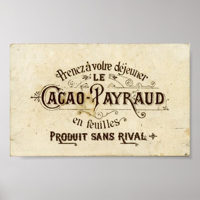 Poster Chocolat français vintage (Devant)