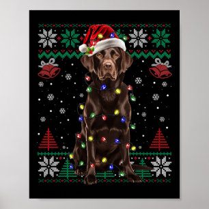 Poster Chocolat Labrador Noël Père Noël laide Sweat Do