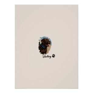 Poster Chocolat mignon Labrador Chien - Bailey   Cadeau p
