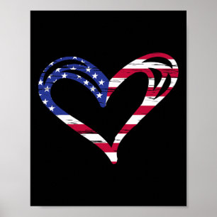 Poster Chocolate Labrador Labs Drapeau Américain Patrioti