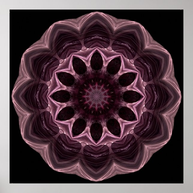 Poster Chocolats de cerise Mandala (Devant)