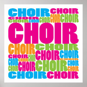 Poster Choeur coloré