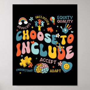 Poster Choisir D'Inclure Les Problèmes D'Inclusion Autism