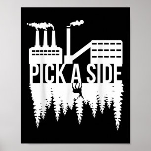 Poster Choisir Un Côté Pollution Arbres Nature Changement