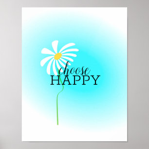 Poster choisir un devis heureux joli marguerite art avec 