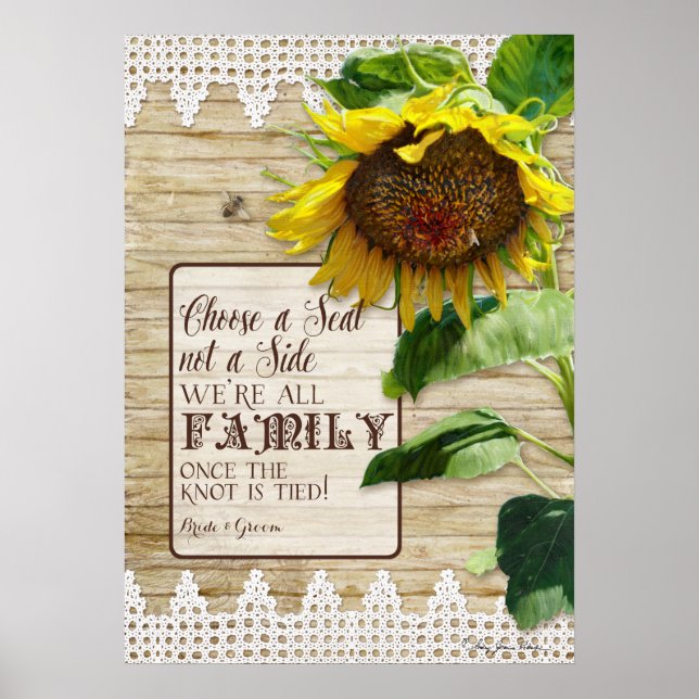 Poster Choisir un siège et non un panneau Mariage de la f (Devant)
