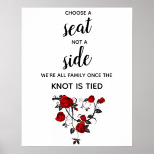 Poster Choisir un siège non un Mariage latéral