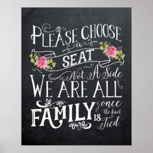 Poster Choisir un siège pas un panneau latéral mariage cé