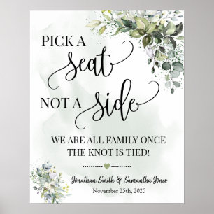 Poster Choisir un siège pas une cérémonie mariage côté eu