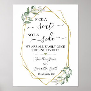 Poster Choisir un siège pas une cérémonie mariage côté ve