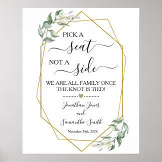 Poster Choisir un siège pas une cérémonie mariage côté ve
