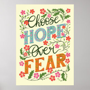 Poster Choisissez Espoir sur Citation Motivationnelle de 