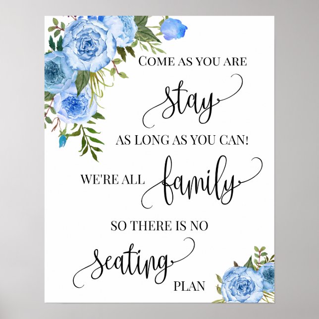 Poster Choisissez un siège de chaque côté de la cérémonie (Devant)