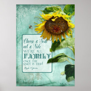 Poster Choisissez un siège et non un côté Mariage de fami