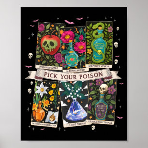 Poster Choisissez Vos Poisons Drunk Moi Potions Funny Hal