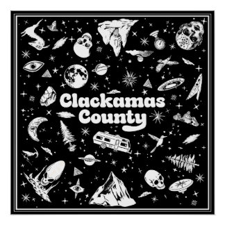 Poster Choisissez votre Arrière - plan Clackamas Comté Or