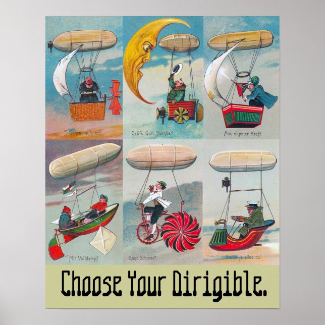 Poster choisissez votre dirigeable wacky air ship (Devant)