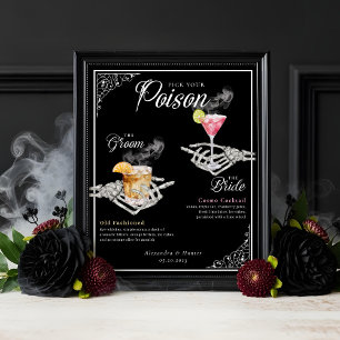 Poster Choisissez votre poison Skeleton Bride & Groom Coc