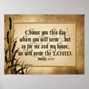 Poster Choisissez Vous Ce Jour (Joshua 24:15)