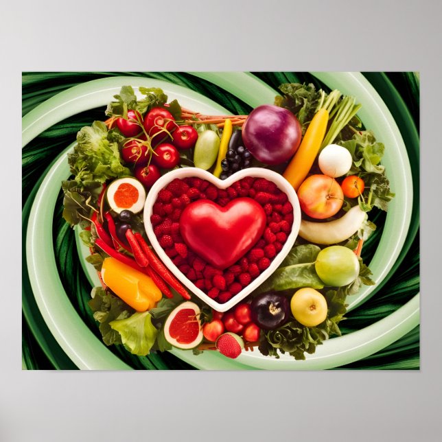 Poster Choix d'aliments sains pour le coeur : choix essen (Devant)