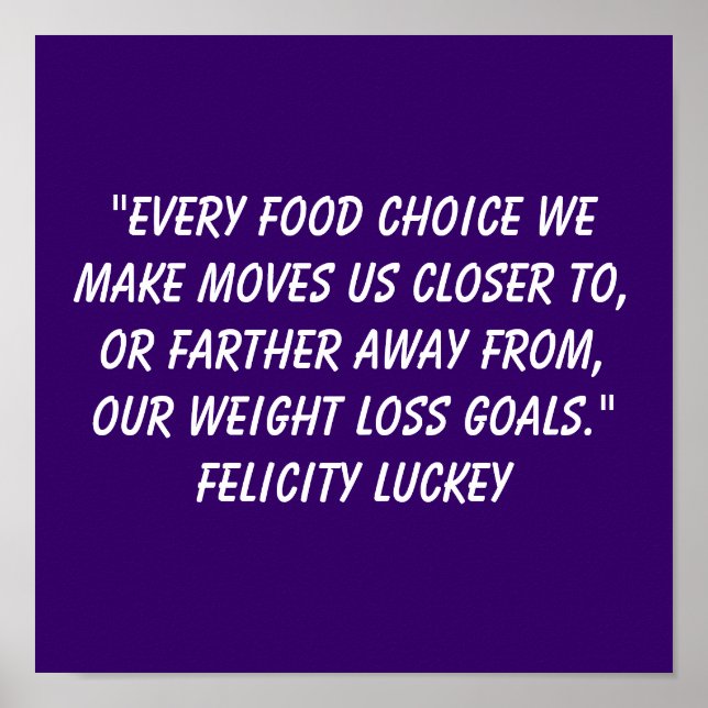 Poster Choix de perte de poids 4 (Devant)